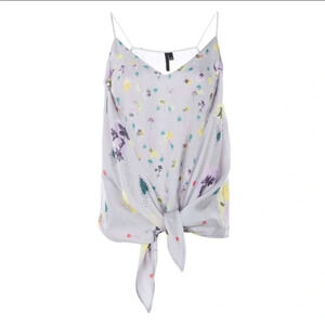 Topshop Boutique Floral Drape Tie Camisole